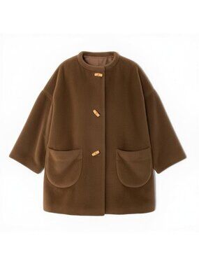 Gucci Vintage Bamboo Baby Alpaca Blend Overcoat 42 Brown Outercoat Jacket